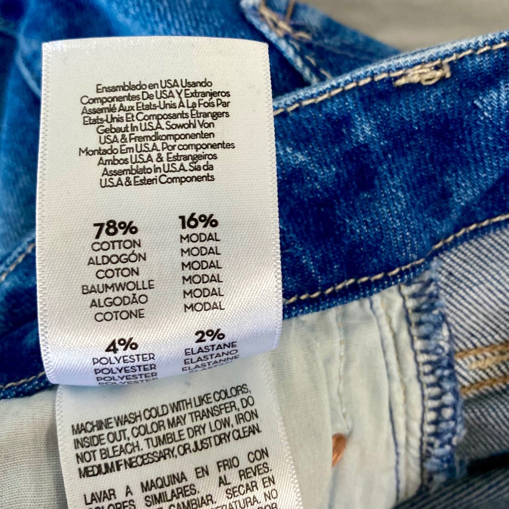 Mother Lil Roller Fray Work Hard Play Hard Light Wash Jeans Wide Leg Frayed 23 - Picture 10 of 16